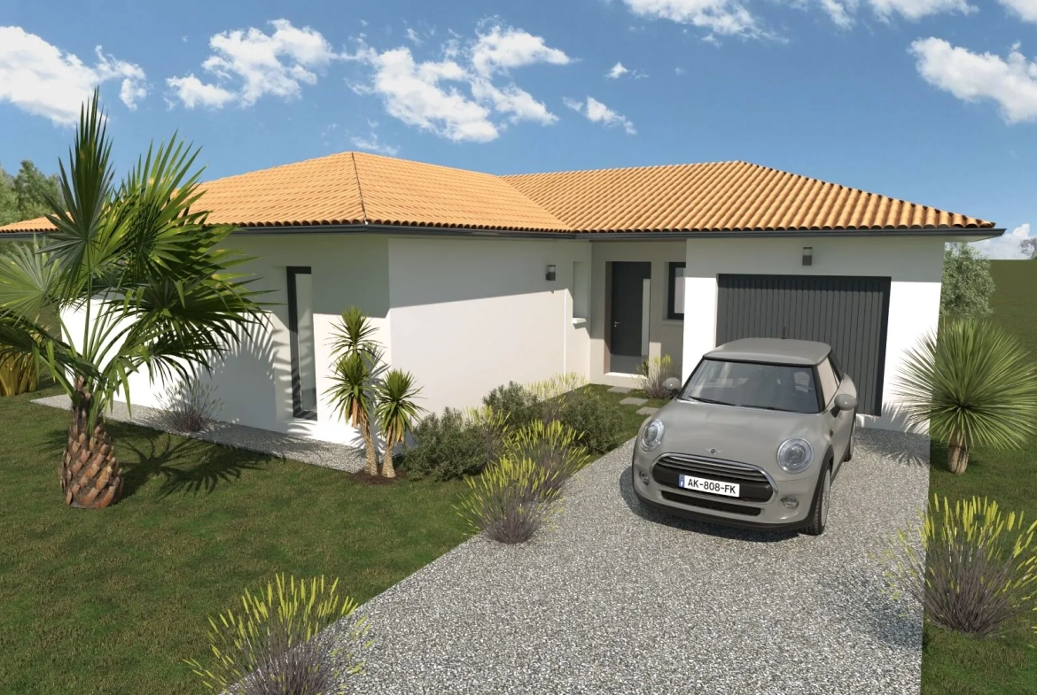 Maison neuve à Candresse avec terrasse et terrain de 748 m² 