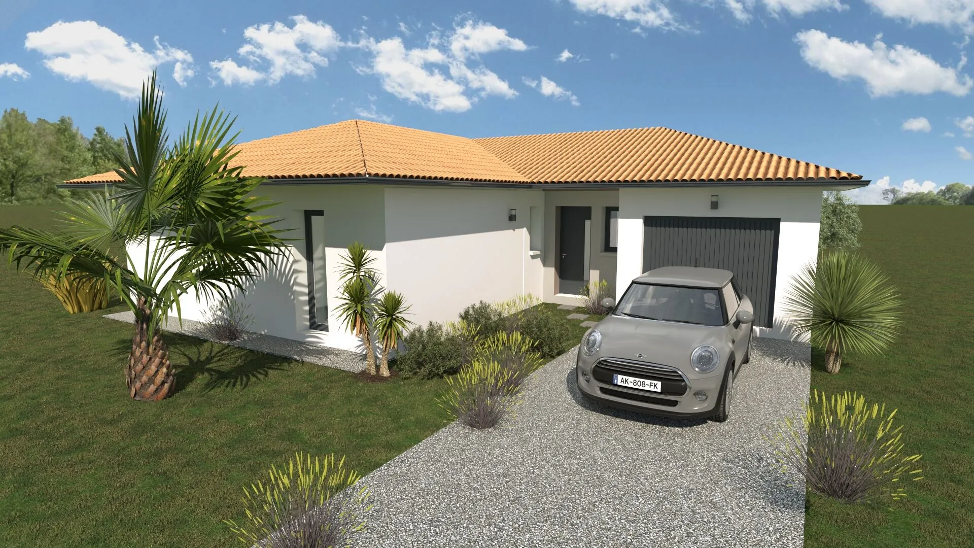 Maison neuve à Candresse avec terrasse et terrain de 748 m² 