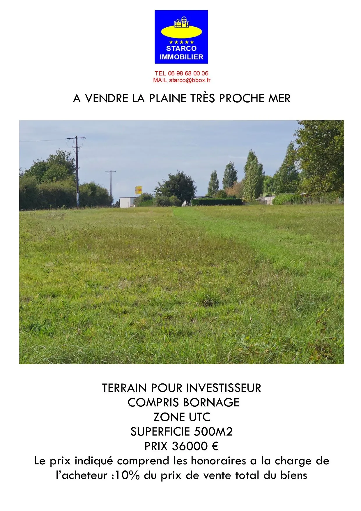 Terrain à vendre à La Plaine-sur-Mer proche de la mer 