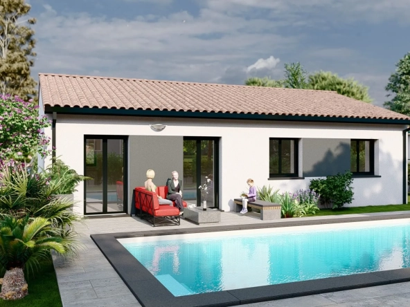 Maison neuve T4 à Villefranche de Lauragais sur terrain de 1100 m²
