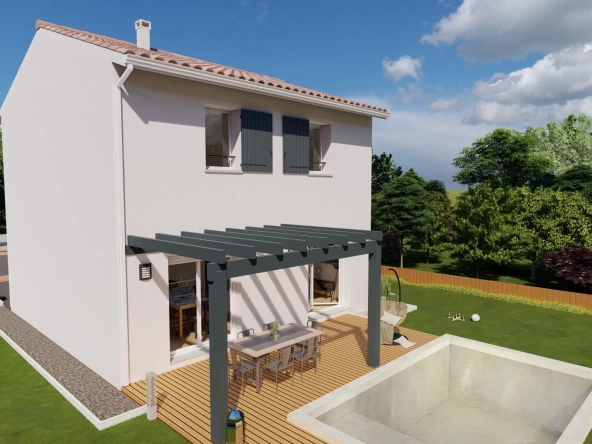 Maison à étage de 90 m² avec 3 chambres sur terrain de 6000 m² à Rilhac-Rancon