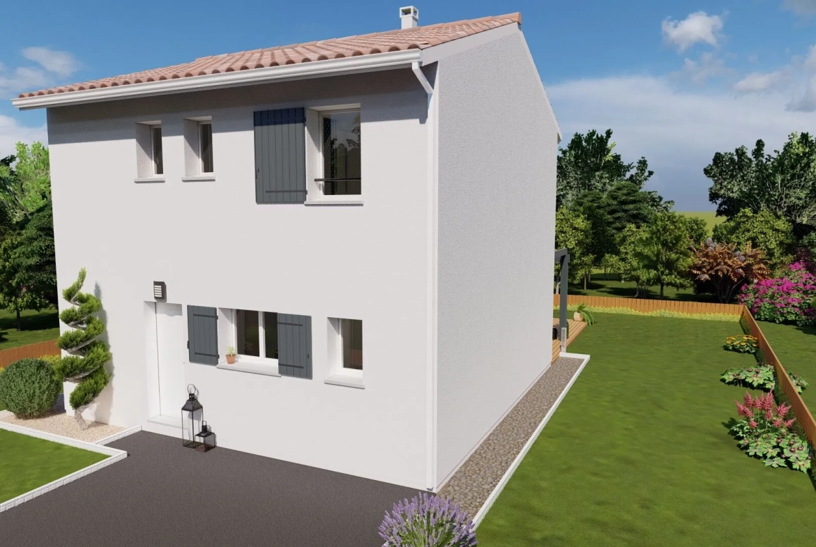 Maison à étage de 90 m² avec 3 chambres sur terrain de 6000 m² à Rilhac-Rancon 