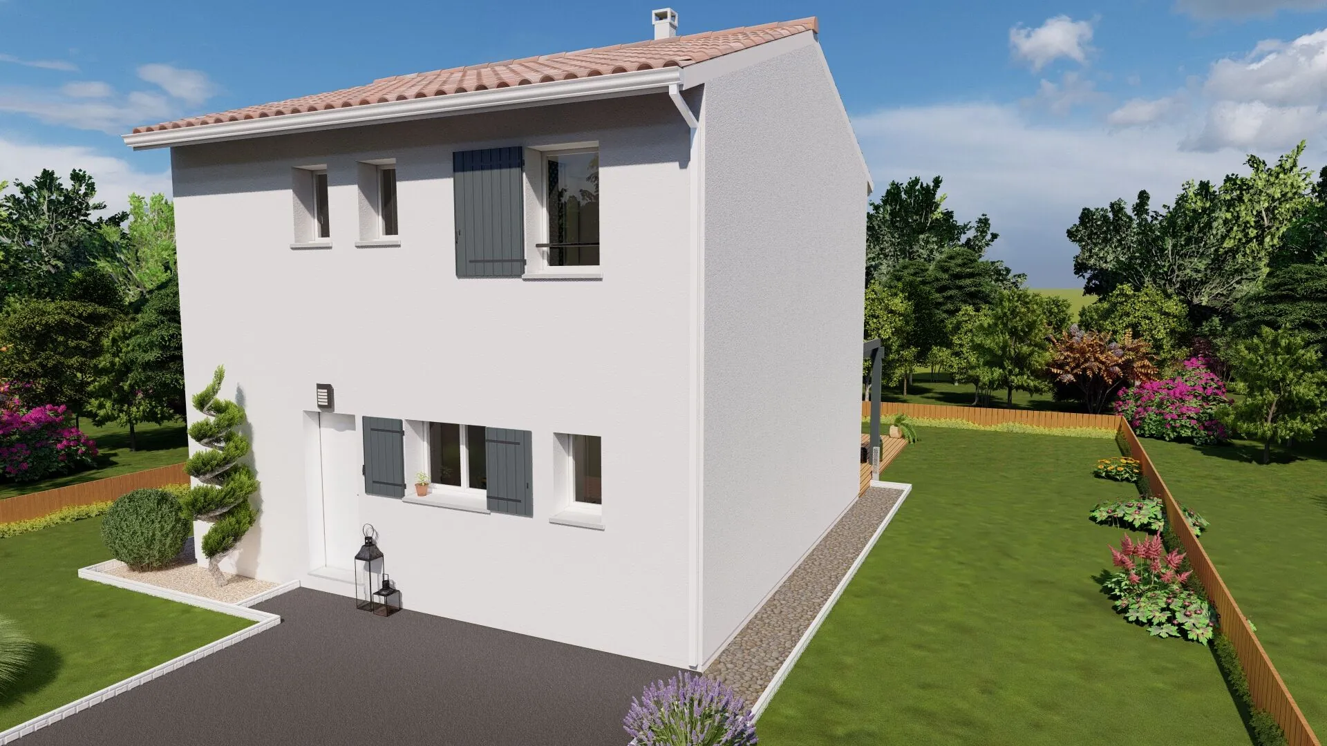 Maison à étage de 90 m² avec 3 chambres sur terrain de 6000 m² à Rilhac-Rancon 