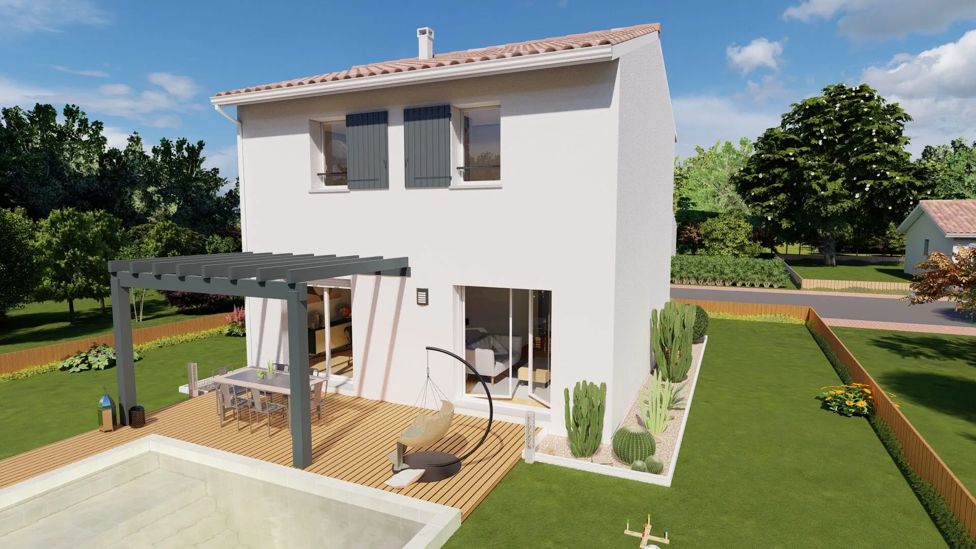 Maison à étage de 90 m² avec 3 chambres sur terrain de 6000 m² à Rilhac-Rancon 