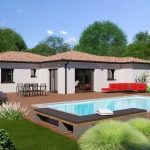 Villa neuve à Montpitol avec 3 chambres, garage et terrain de 700 m²