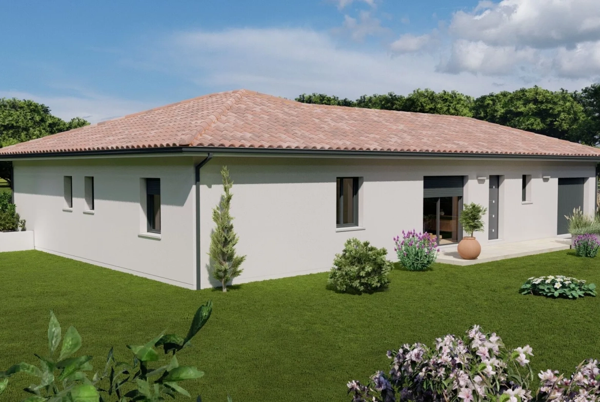 Maison neuve familiale avec terrasse couverte et garage à Castets 
