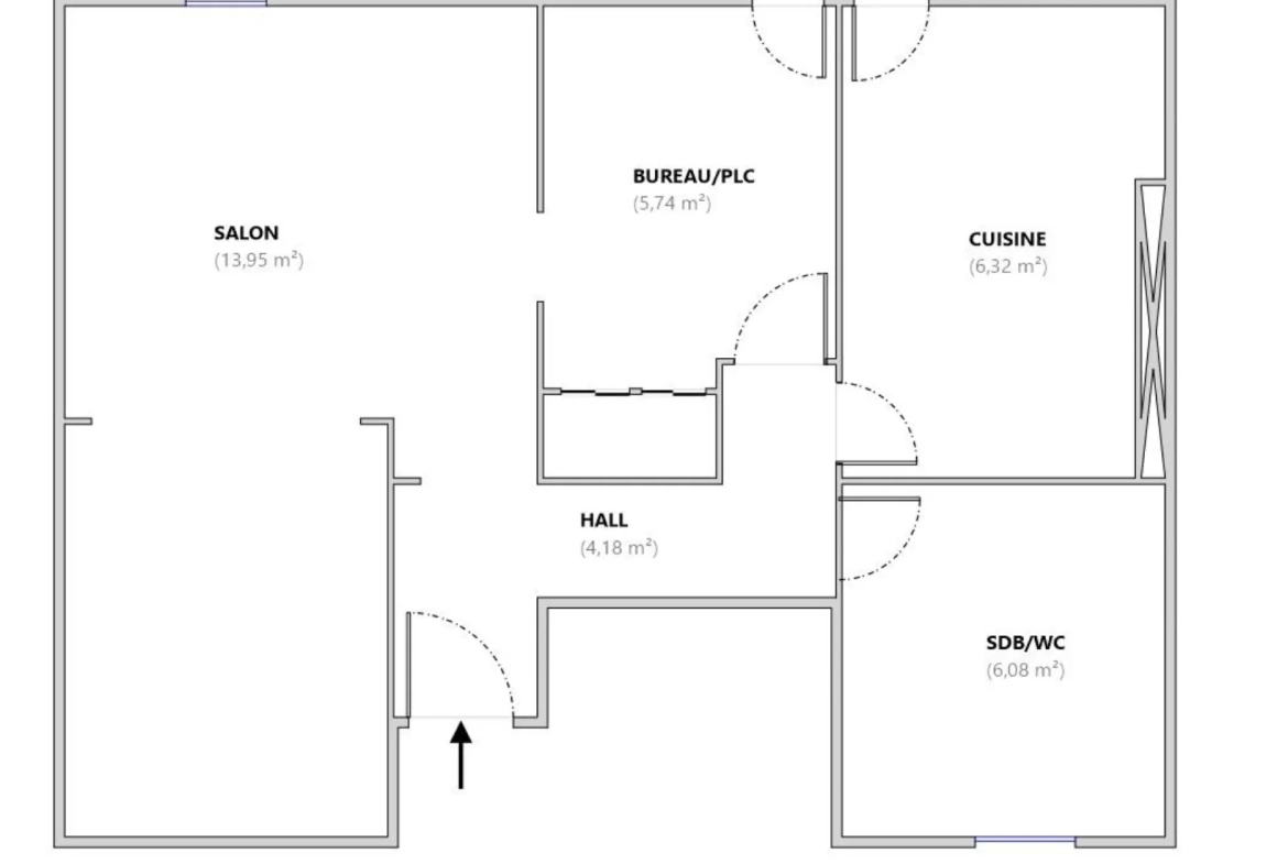 Appartement de 36,3 m² en exclusivité à Perier, Marseille 