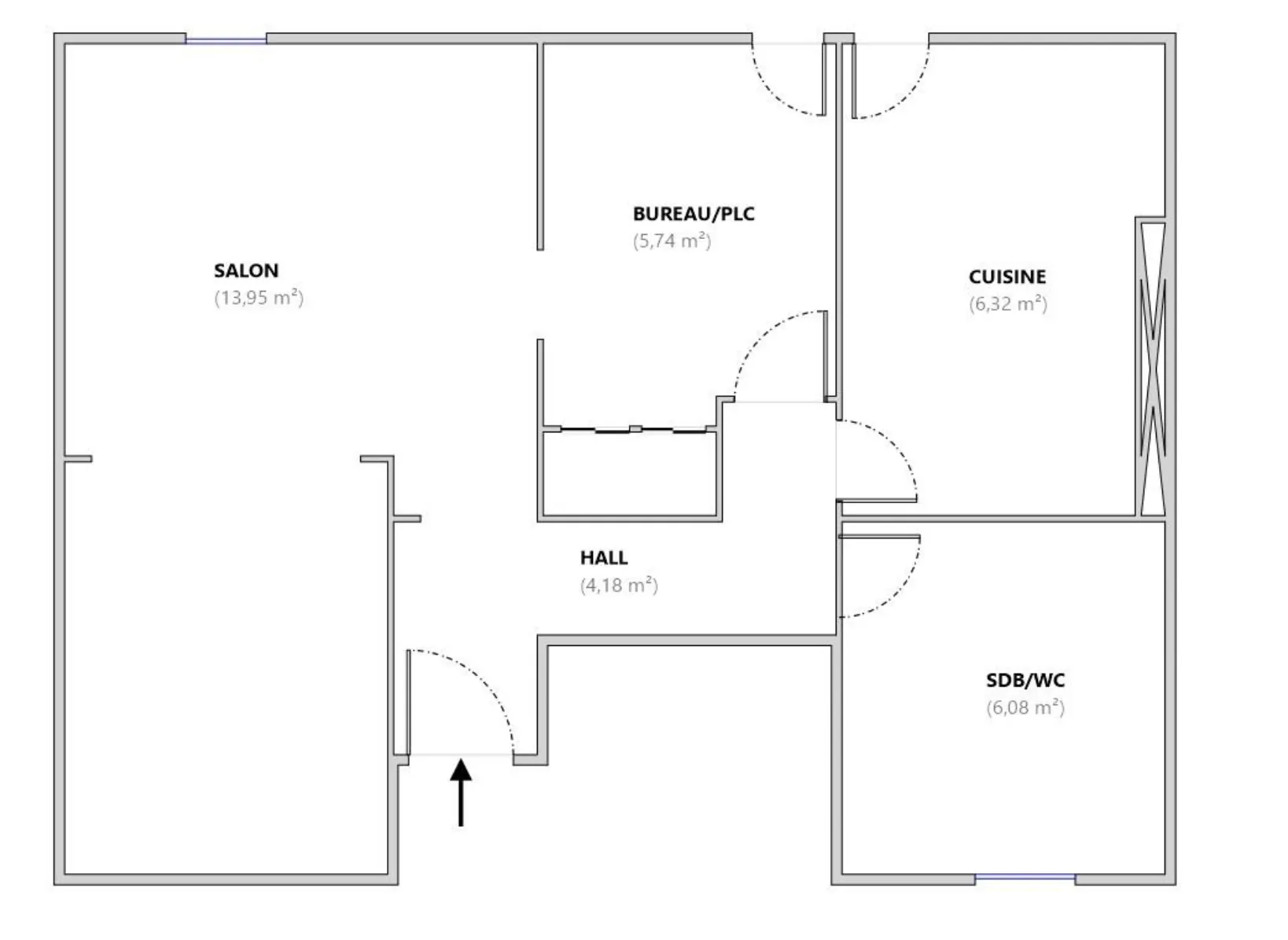 Appartement de 36,3 m² en exclusivité à Perier, Marseille 