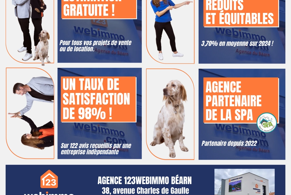 Maison de plain-pied à Baudreix de 86 m² avec terrain arboré 