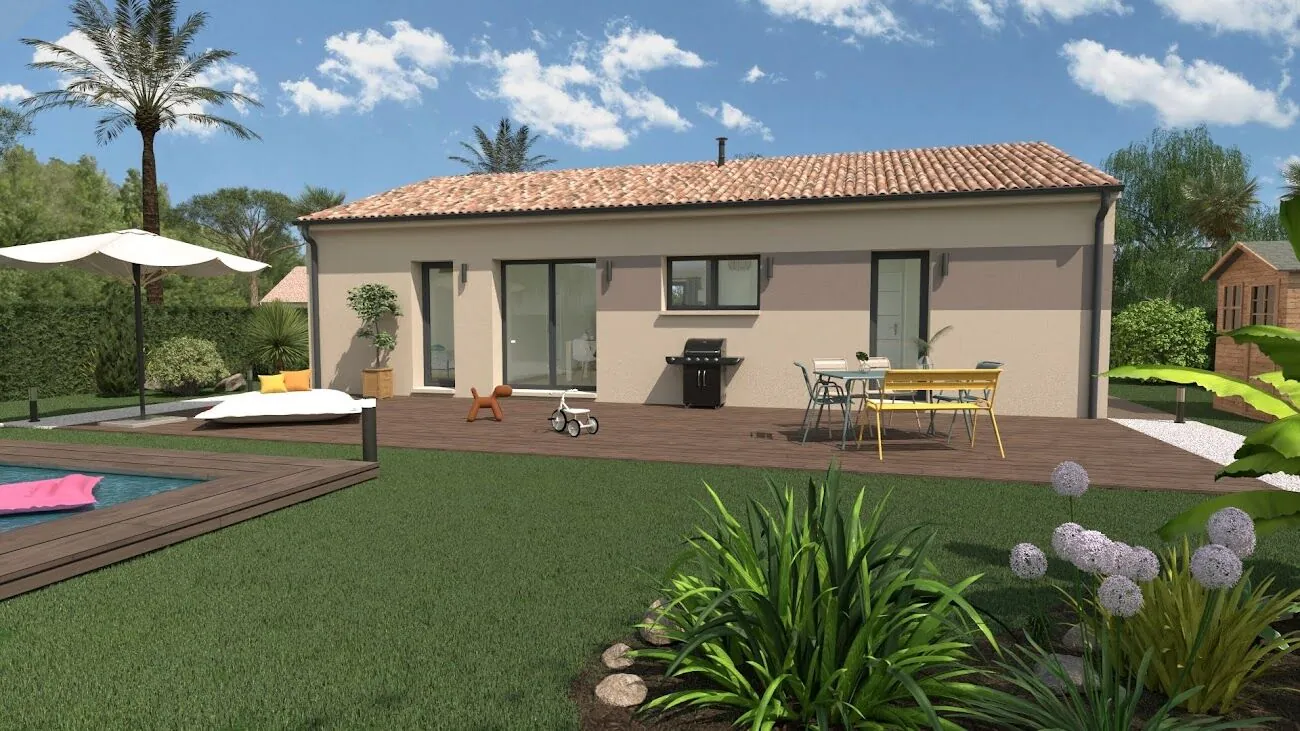 Maison neuve avec 3 chambres, jardin et domotique à Pompignac 