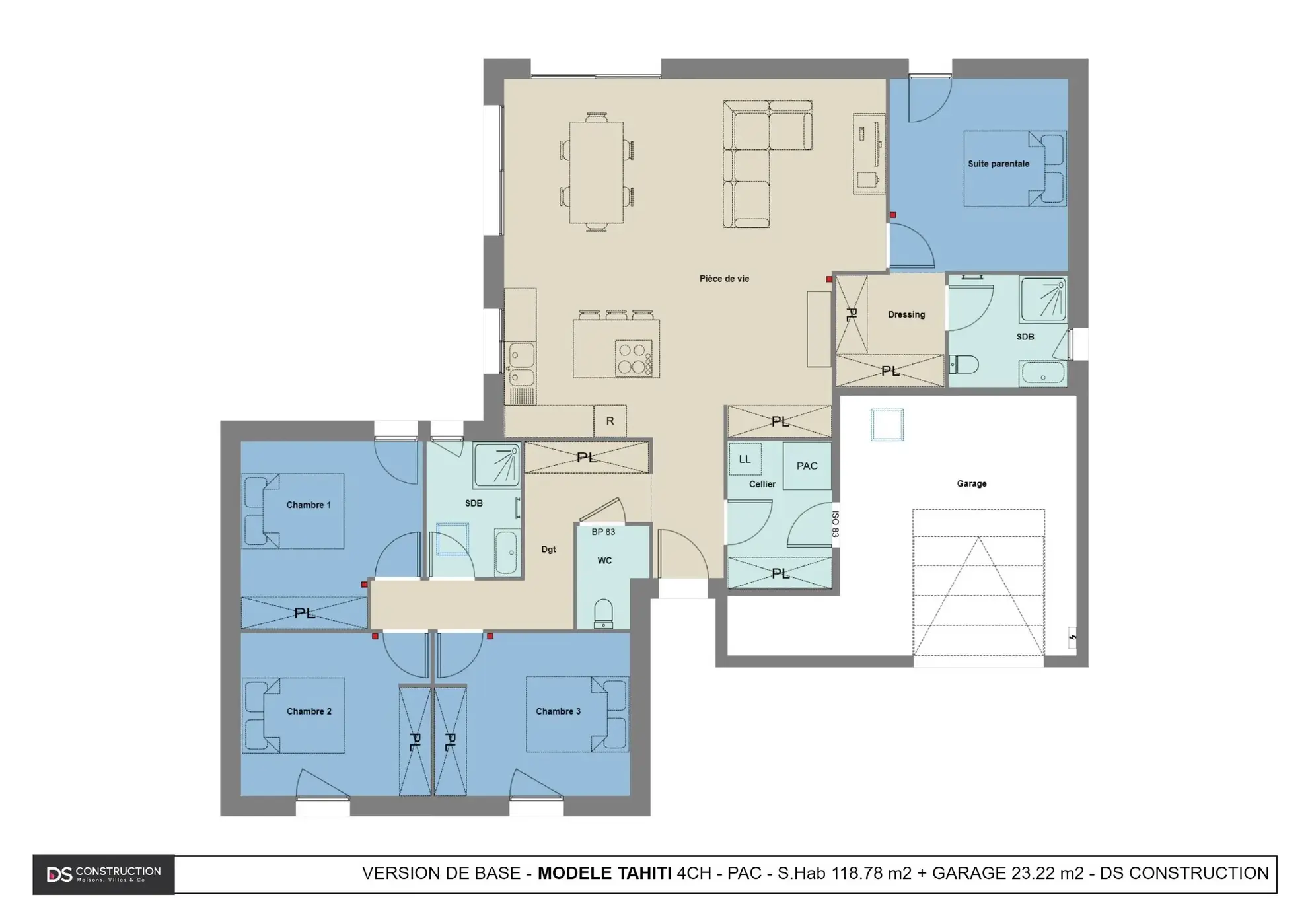 Maison neuve moderne de 118 m² avec 4 chambres à Iteuil 