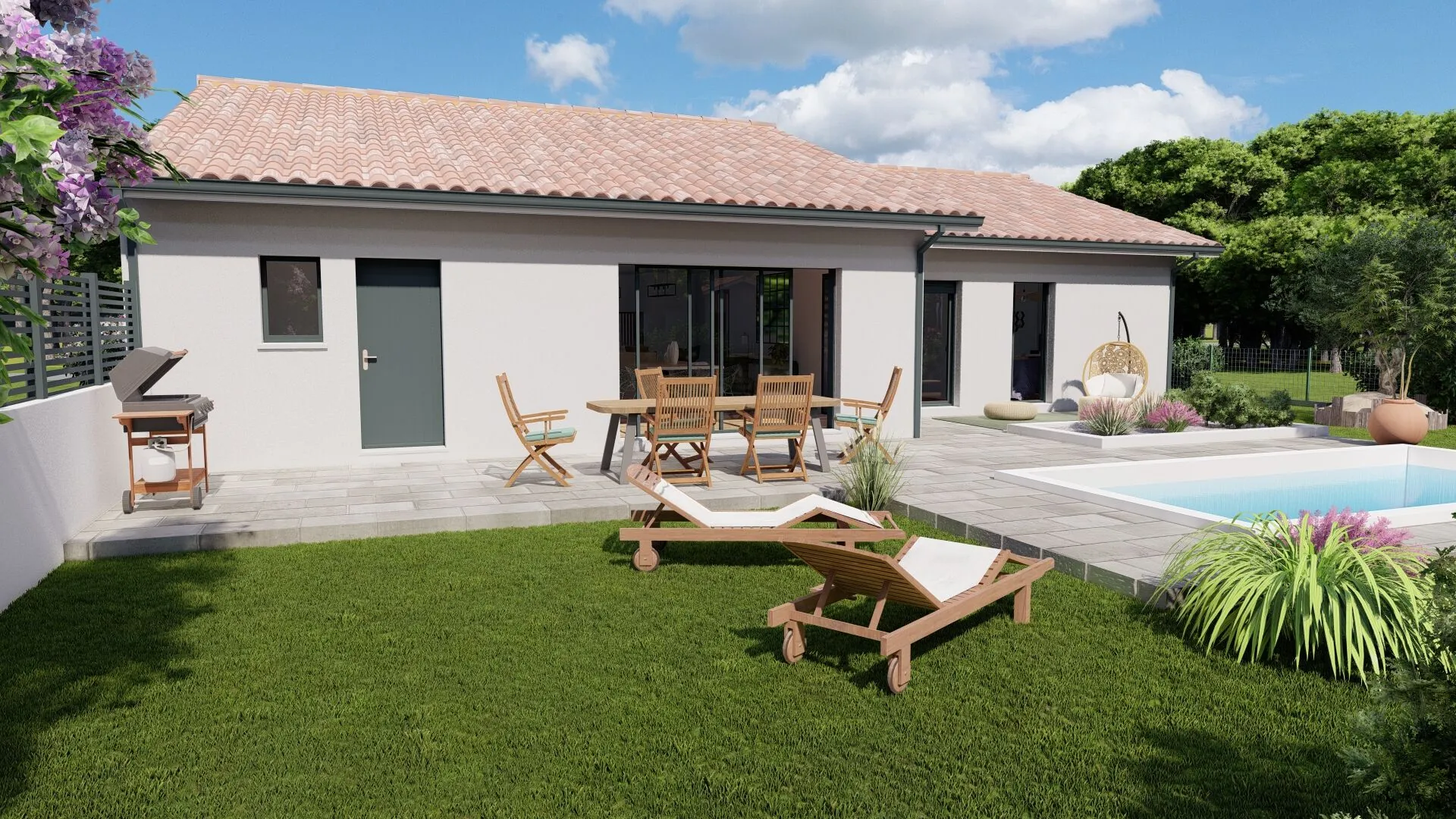 Construction maison à Castets près de Bayonne - 130 m² avec garage et prestations modernes 