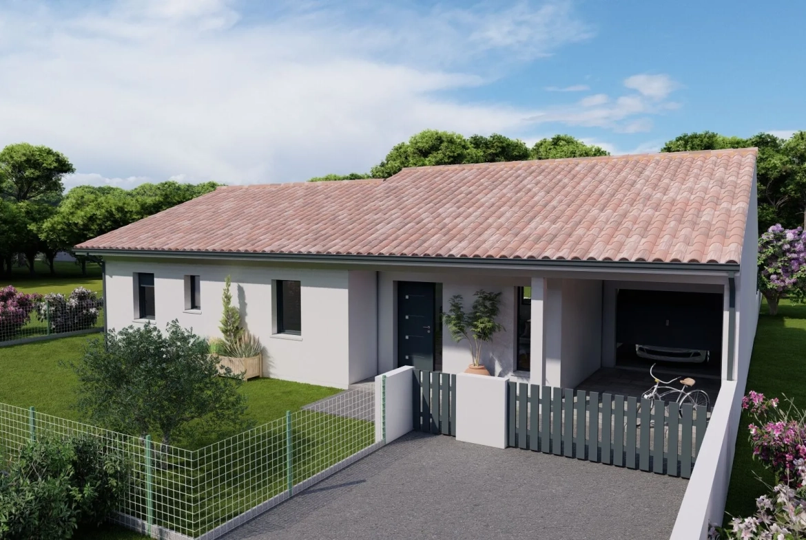 Construction maison à Castets près de Bayonne - 130 m² avec garage et prestations modernes 
