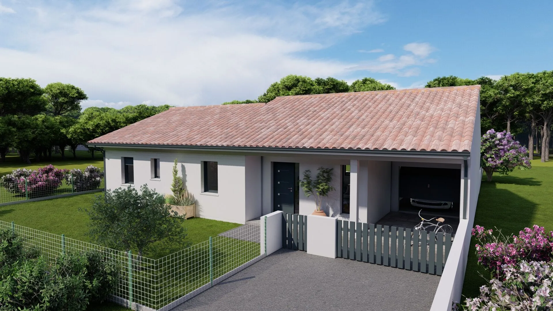 Construction maison à Castets près de Bayonne - 130 m² avec garage et prestations modernes 