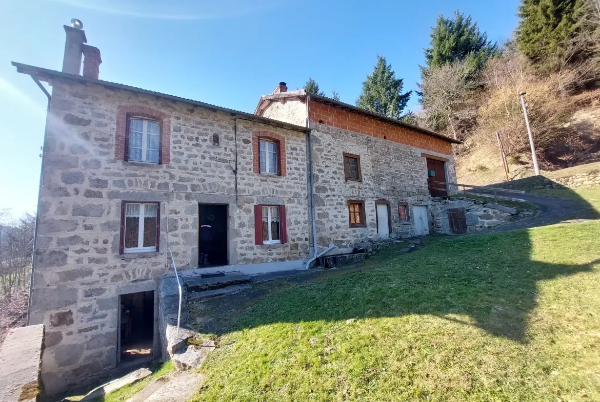 Charmante maison en pierre à restaurer avec dépendances et grand terrain près de Valcivières 