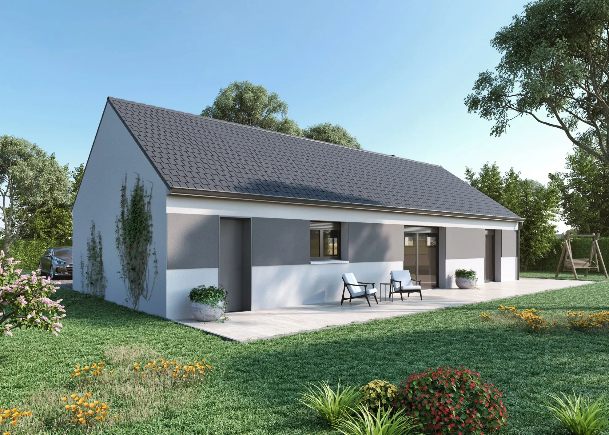 Maison neuve à La Ferté-Saint-Cyr avec domotique et faible consommation énergétique 