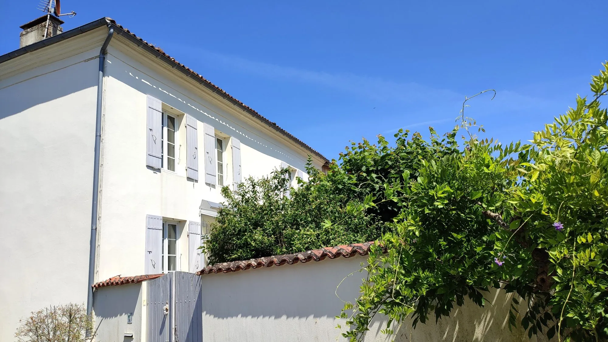Charmante maison en pierres avec cour arborée à Saint Hilaire de Villefranche 