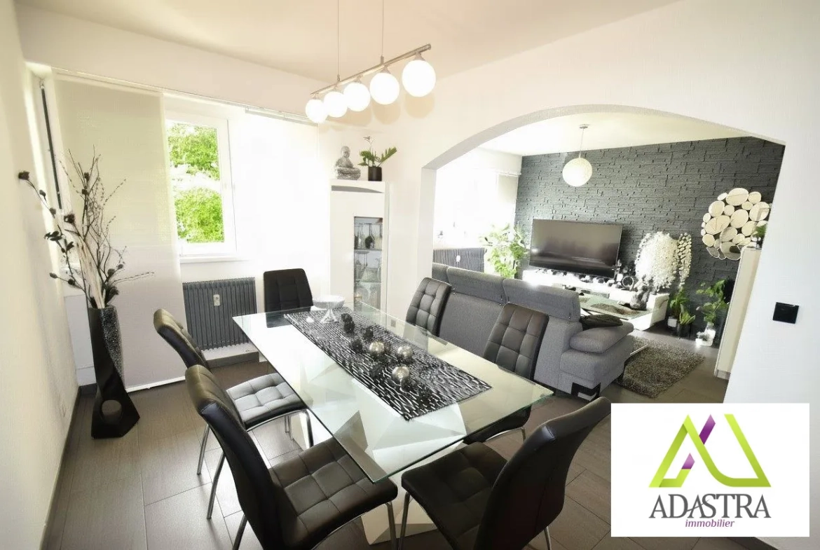 Magnifique appartement traversant 81,30 m² à Guebwiller avec terrasse et garage 