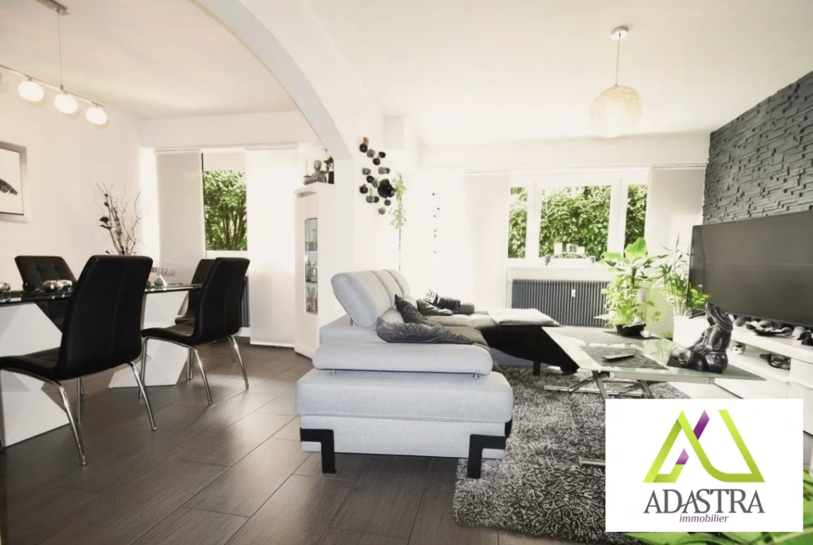 Magnifique appartement traversant 81,30 m² à Guebwiller avec terrasse et garage 