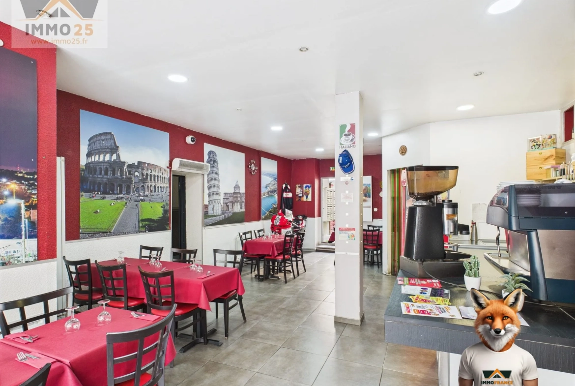 Fonds de commerce à vendre à Besançon - Restauration avec terrasse et parking 