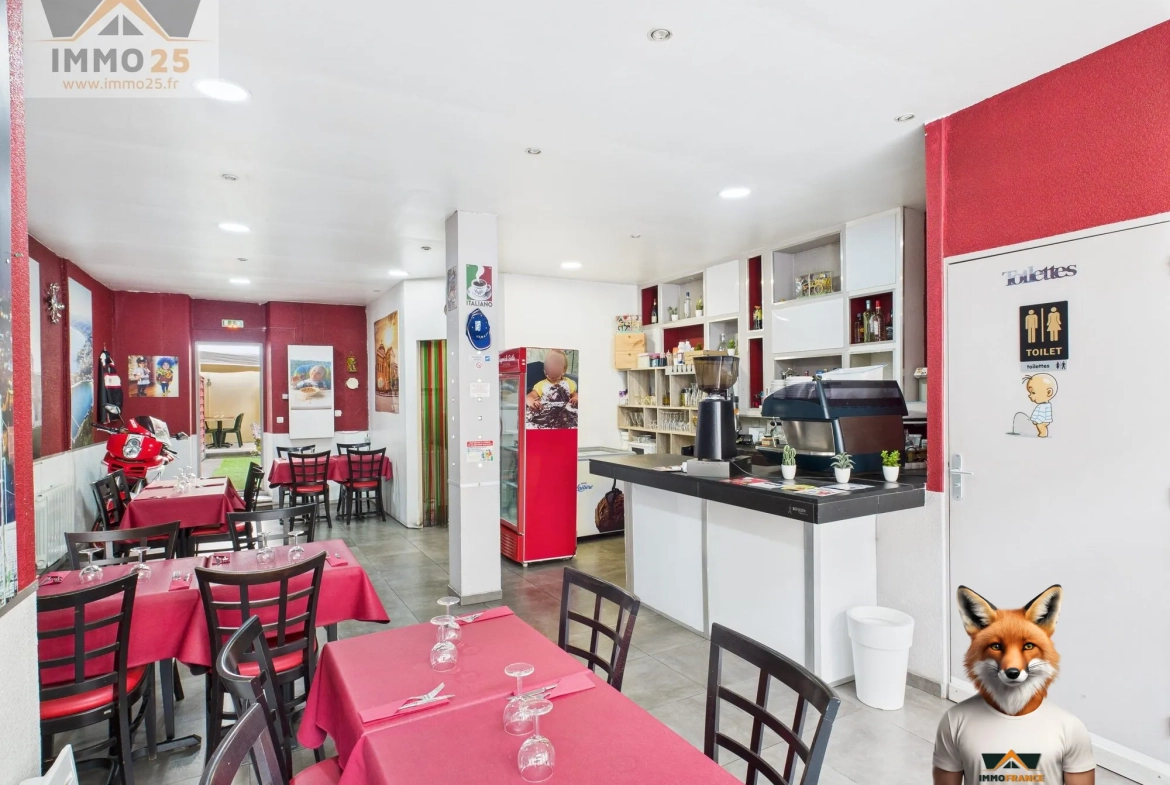 Fonds de commerce à vendre à Besançon - Restauration avec terrasse et parking 