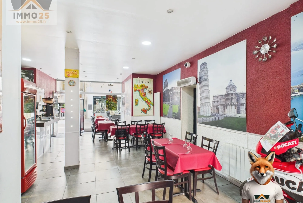 Fonds de commerce à vendre à Besançon - Restauration avec terrasse et parking 