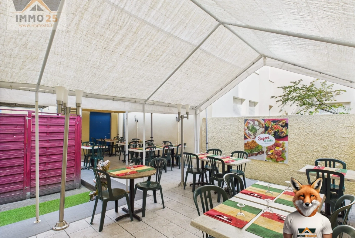Fonds de commerce à vendre à Besançon - Restauration avec terrasse et parking 