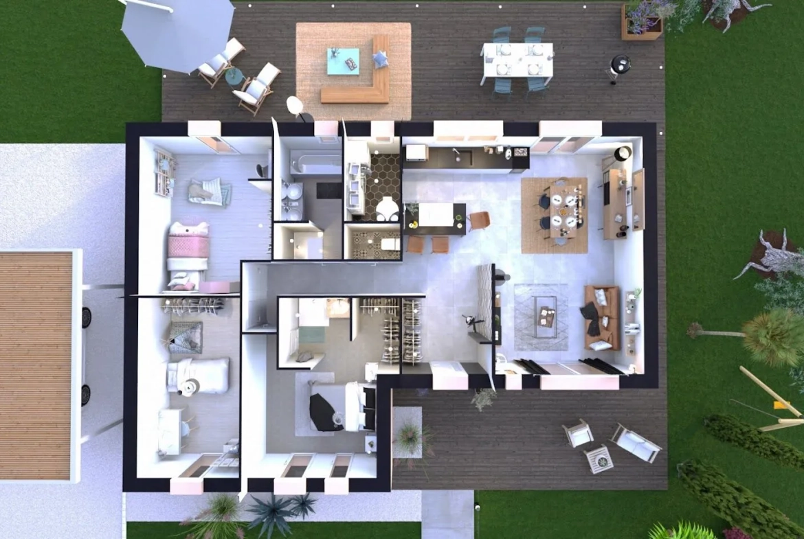 Maison neuve avec 3 chambres à Villandraut - projet personnalisé 