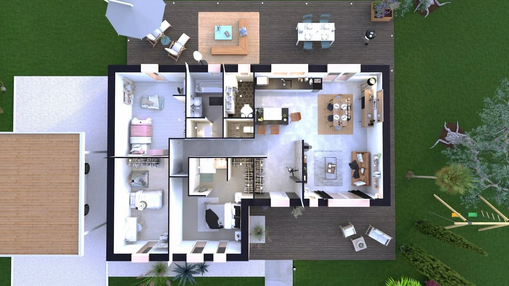 Maison neuve avec 3 chambres à Villandraut - projet personnalisé 