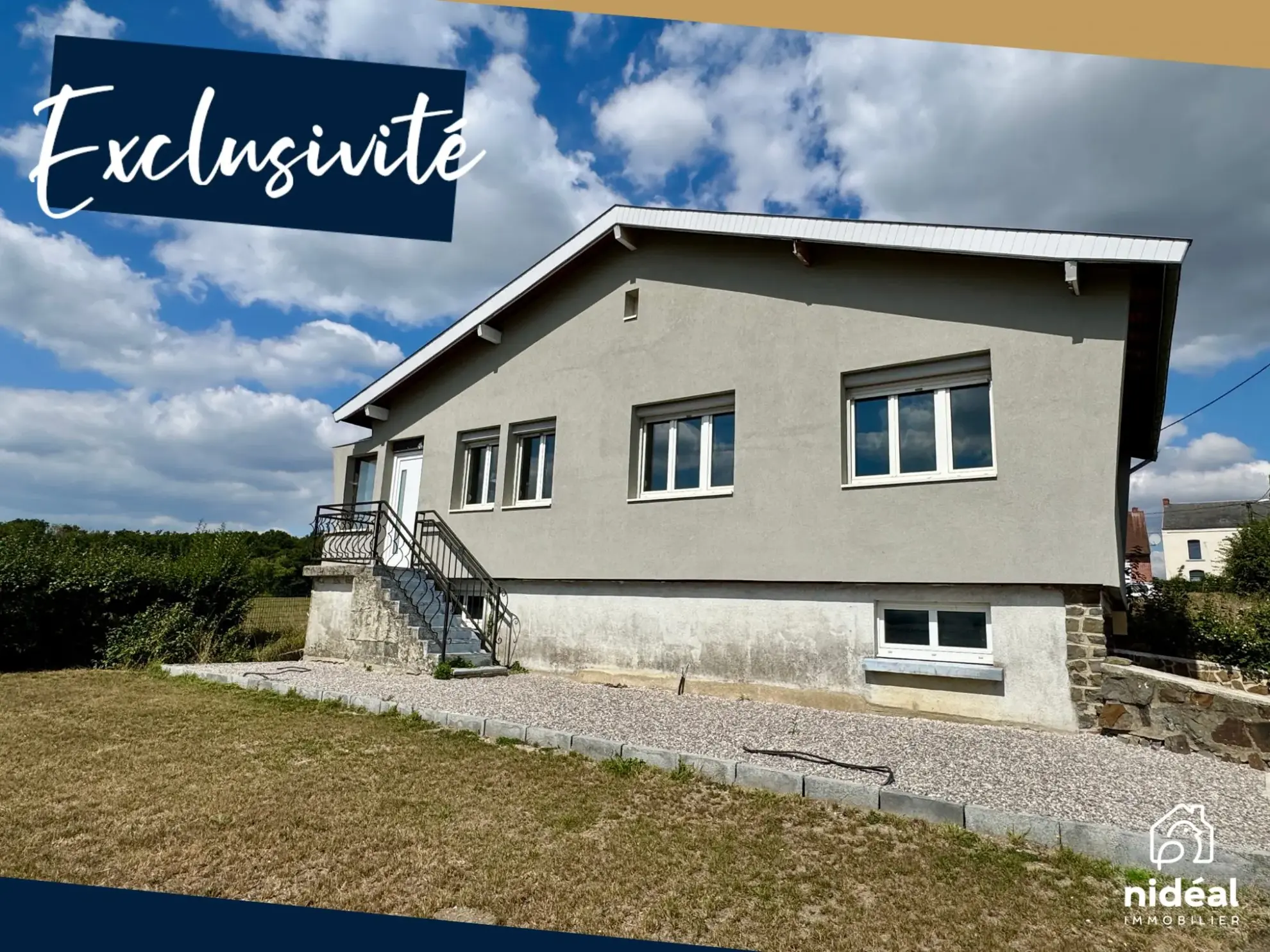 Maison rénovée de 75 m² avec jardin à Ferrière-la-Petite en campagne 