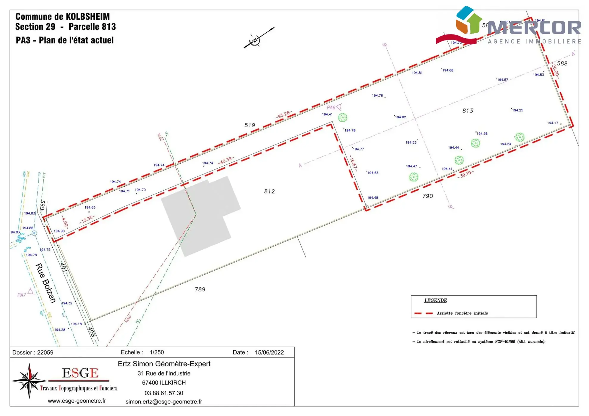 A vendre terrain constructible à Kolbsheim - 300 m², viabilisé, vue nature 