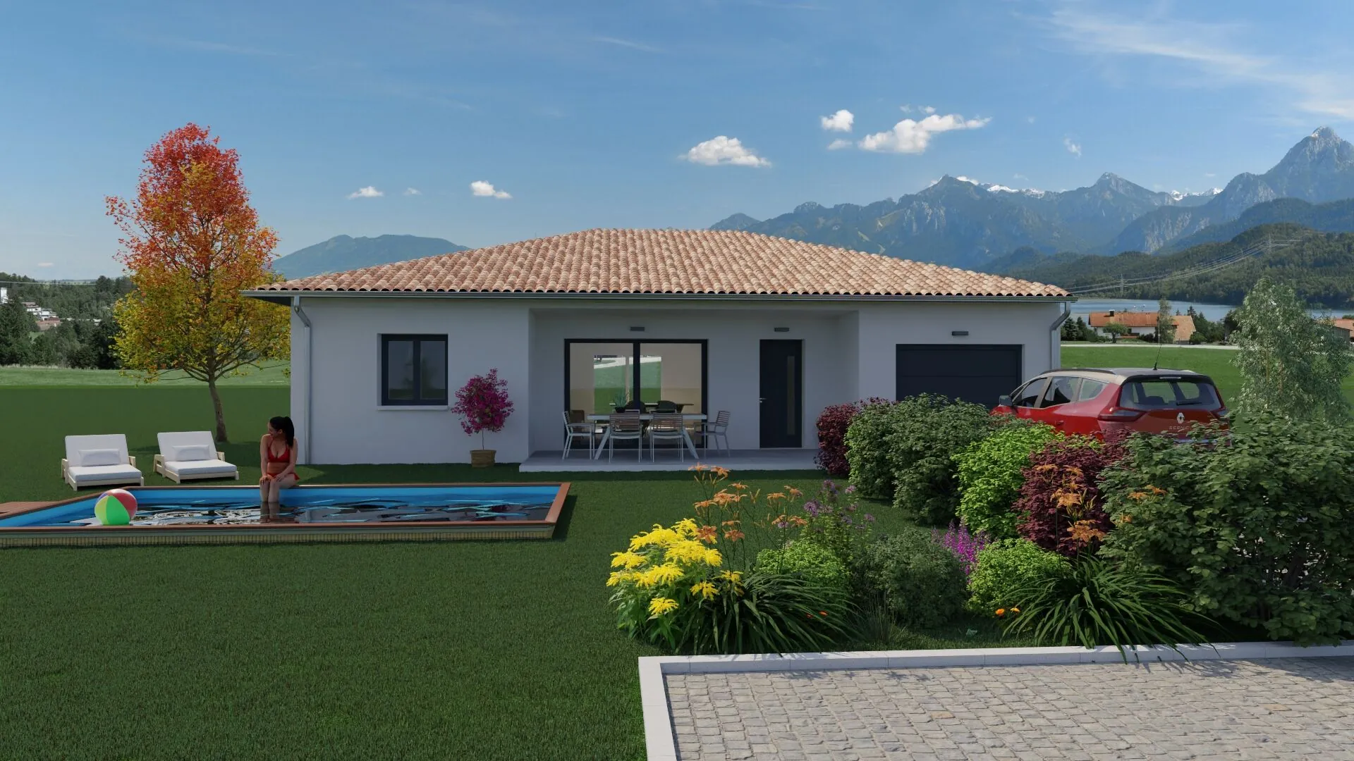 Construction Villa Moderne 4 Chambres à Lugny avec Vue Vignes 