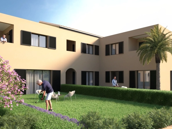 Appartement 2 pièces avec jardin privé à Lumio proche de la mer