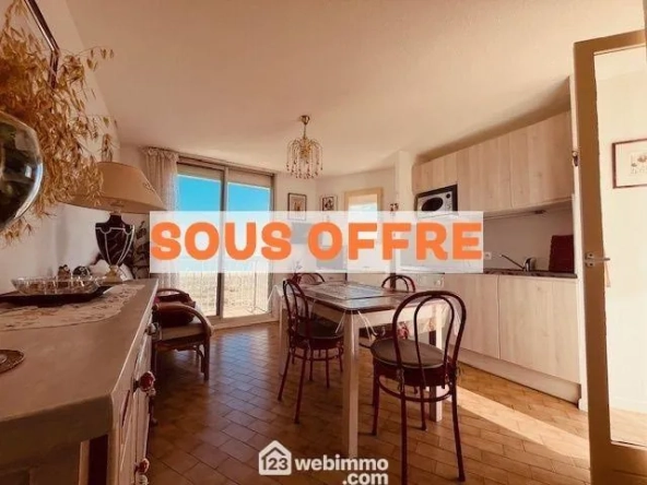 Appartement T2 cabine de 36 m² avec terrasse et vue mer au Le Barcarès