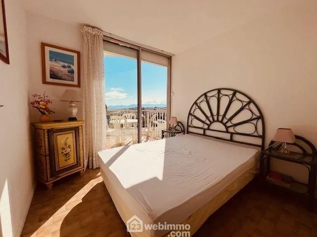 Appartement T2 cabine de 36 m² avec terrasse et vue mer au Le Barcarès 