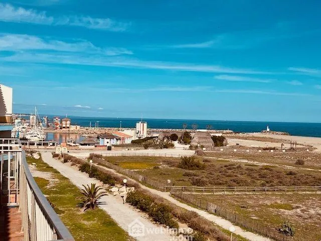 Appartement T2 cabine de 36 m² avec terrasse et vue mer au Le Barcarès 