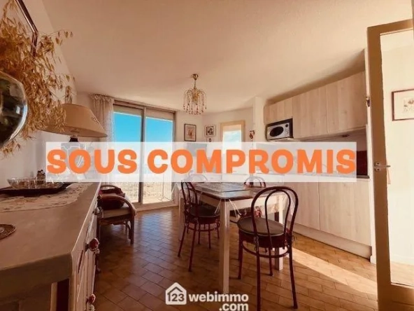 Appartement T2 cabine avec vue mer au Le Barcarès - Dernier étage