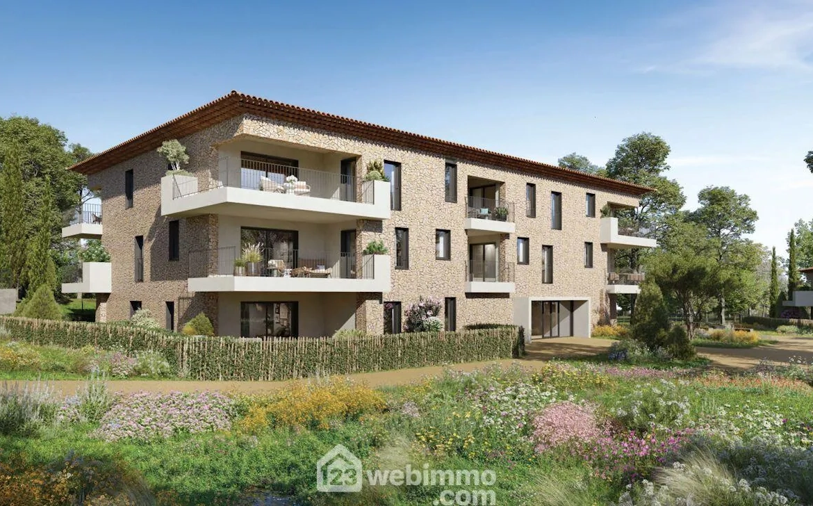 Appartement neuf à Éguilles avec terrasse, jardin privatif et parking, proche Aix-en-Provence 