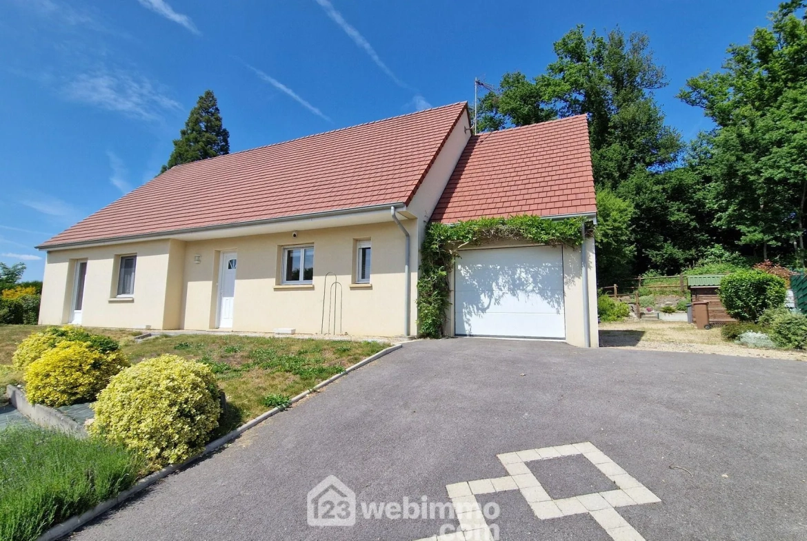 Belle maison de plain-pied de 103 m² à Mons-en-Laonnois avec piscine et garage 