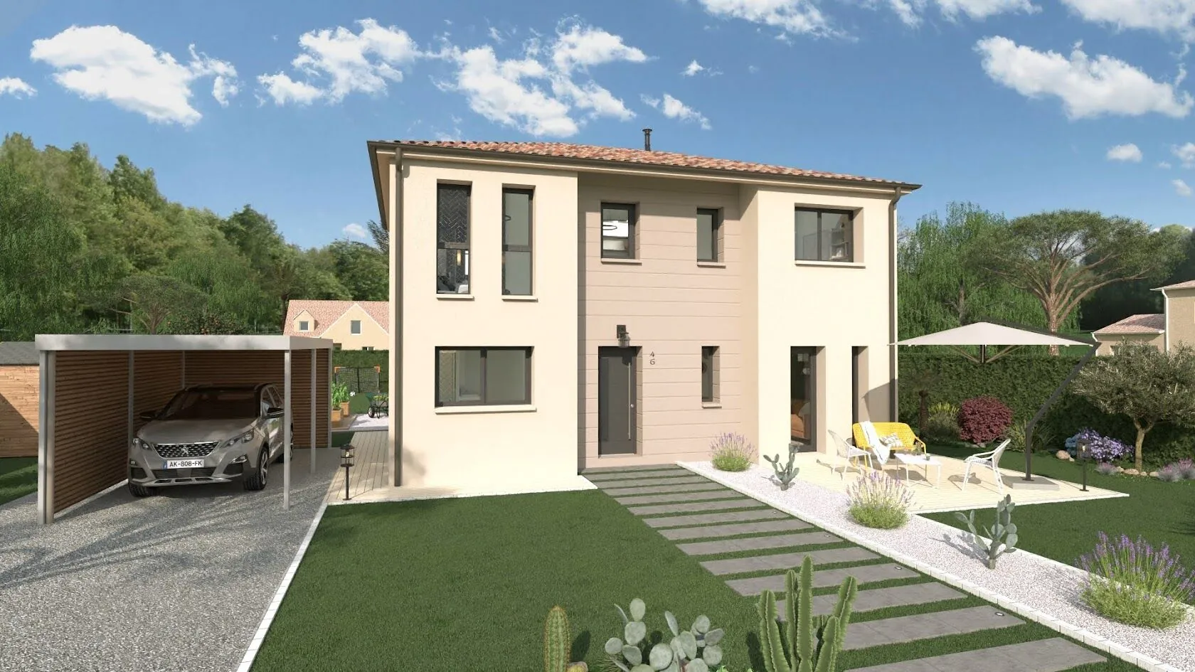 Maison neuve avec 4 chambres à Préchac - Construction personnalisable 