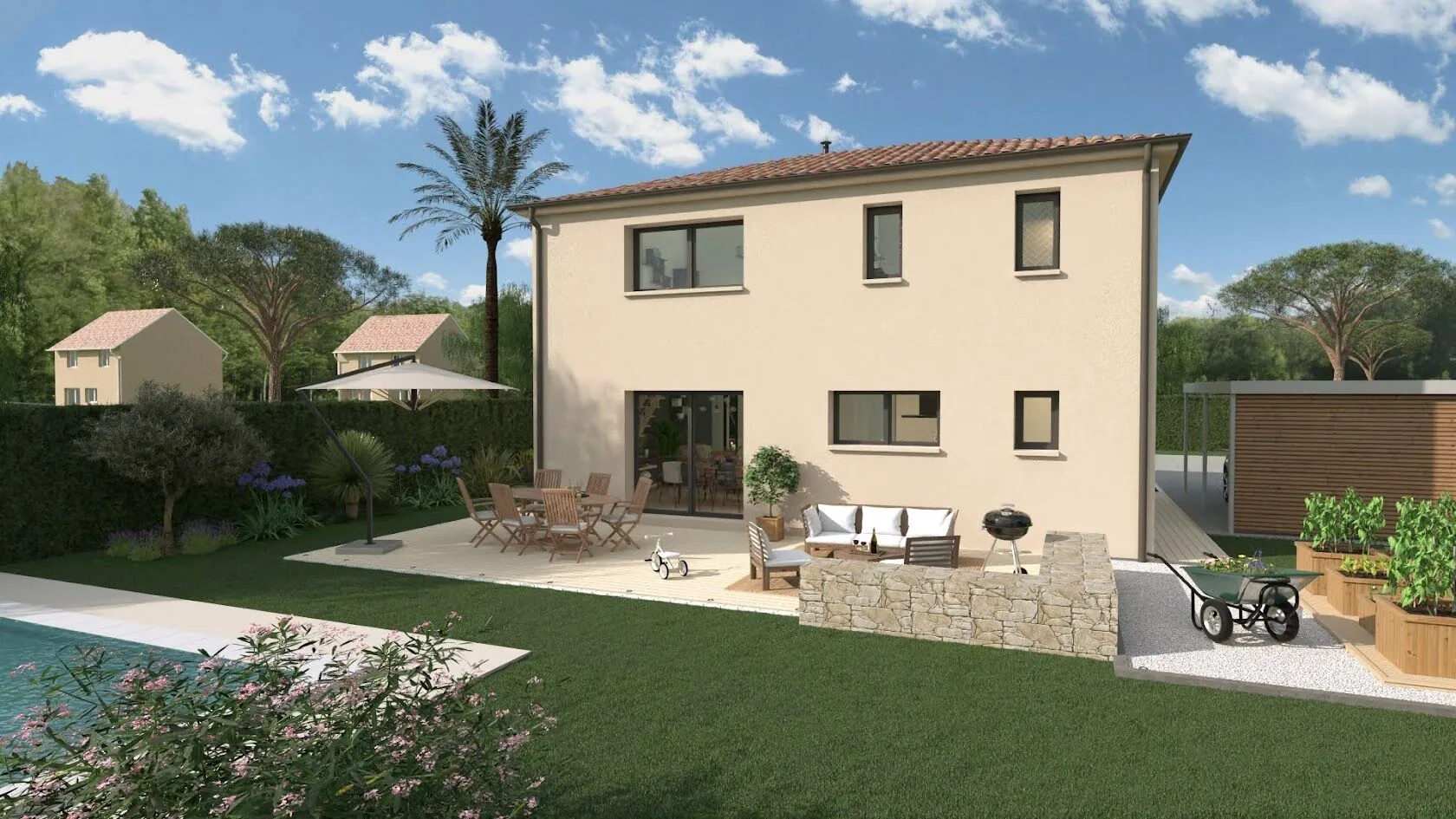 Maison neuve avec 4 chambres à Préchac - Construction personnalisable 