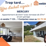 A vendre appartement T3 avec terrasse et jardin à Mercury