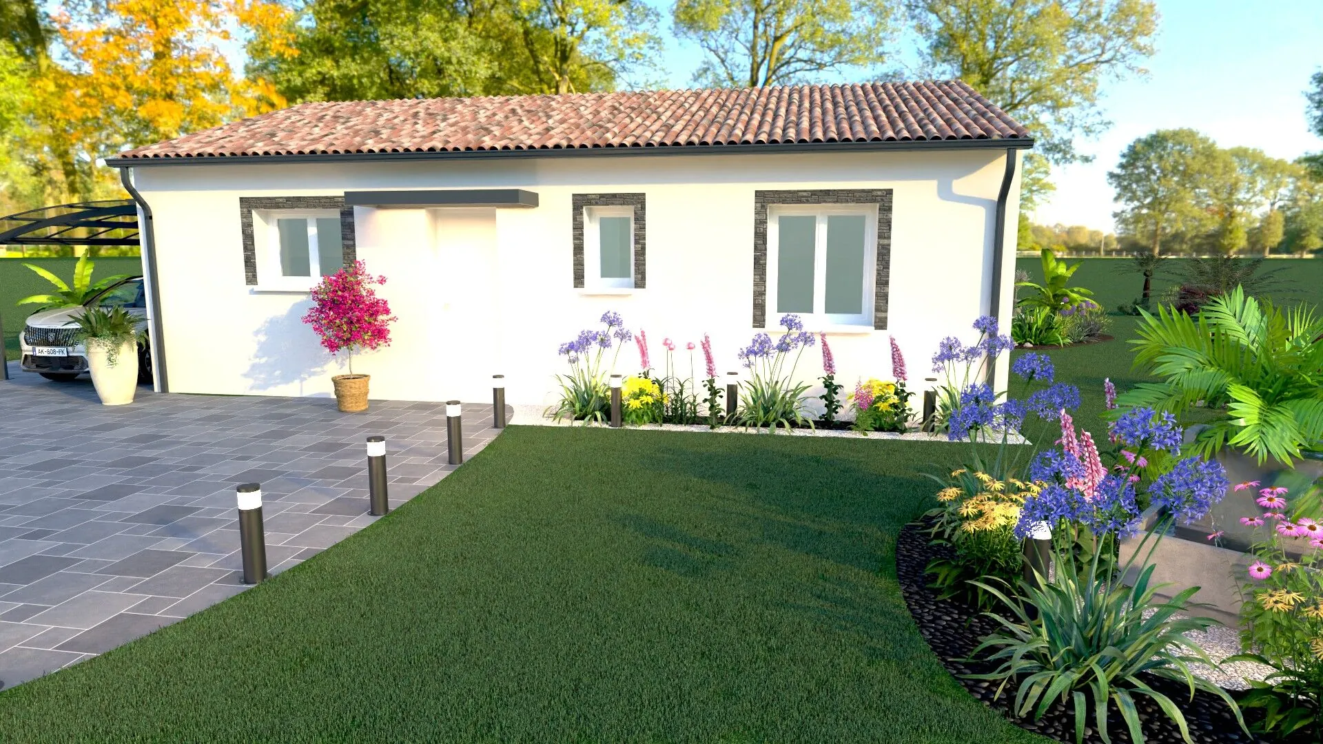 Maison individuelle de 66 m² avec 2 chambres dans le Sud-Ouest 