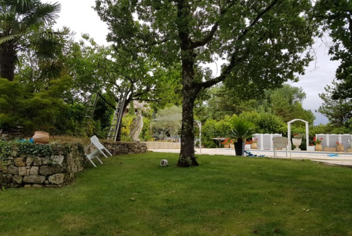 Villa avec piscine à Albi - Vue dominante et grand jardin 
