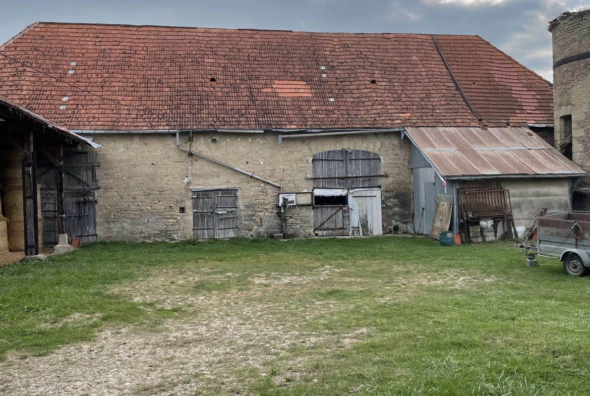 Corps de ferme XVIIIème siècle à rénover à Brugheas, terrain de 2 hectares 