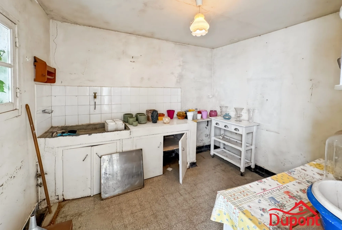 cuisine d'été Maison de campagne authentique à Gouaix - 136 m² avec jardin et potentiel 