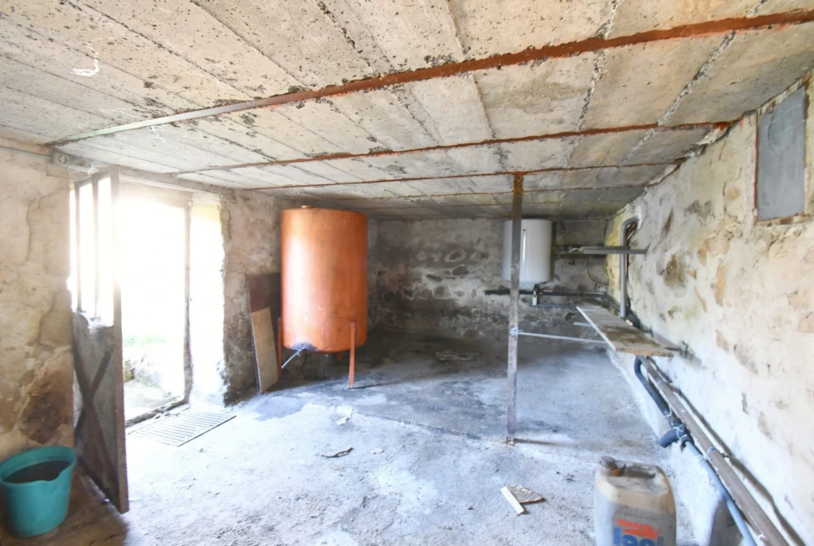 Longère avec grand terrain, dépendances et hangar lumineux à Cussy-en-Morvan 