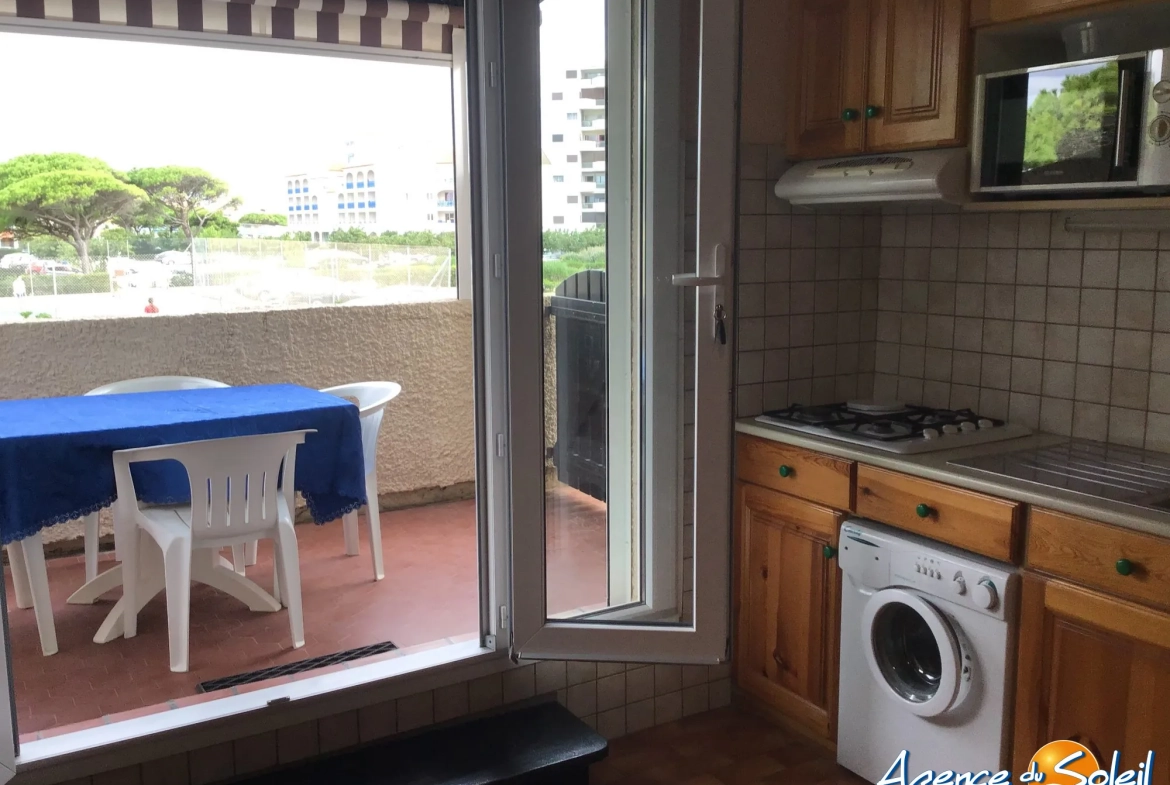 Appartement T2 avec terrasse à deux pas des plages du Barcarès 