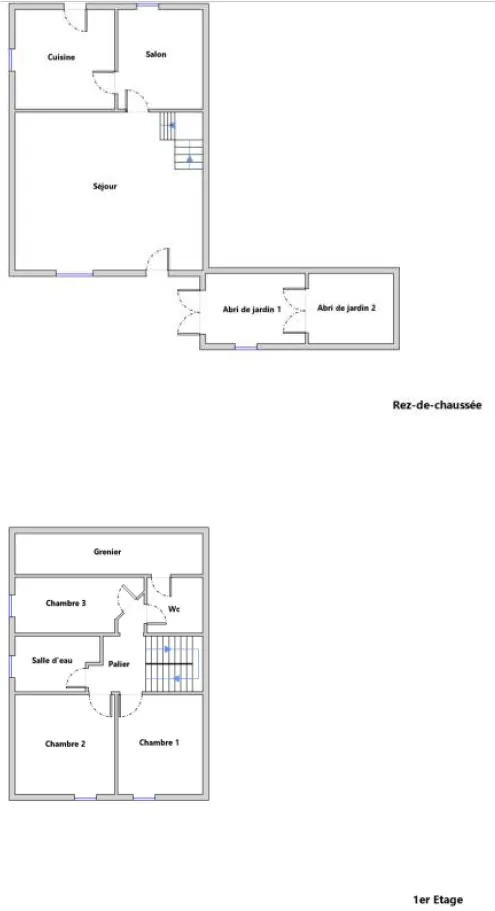 Plans Maison à rénover avec grand terrain et potentiel d'agrandissement à Ydes 