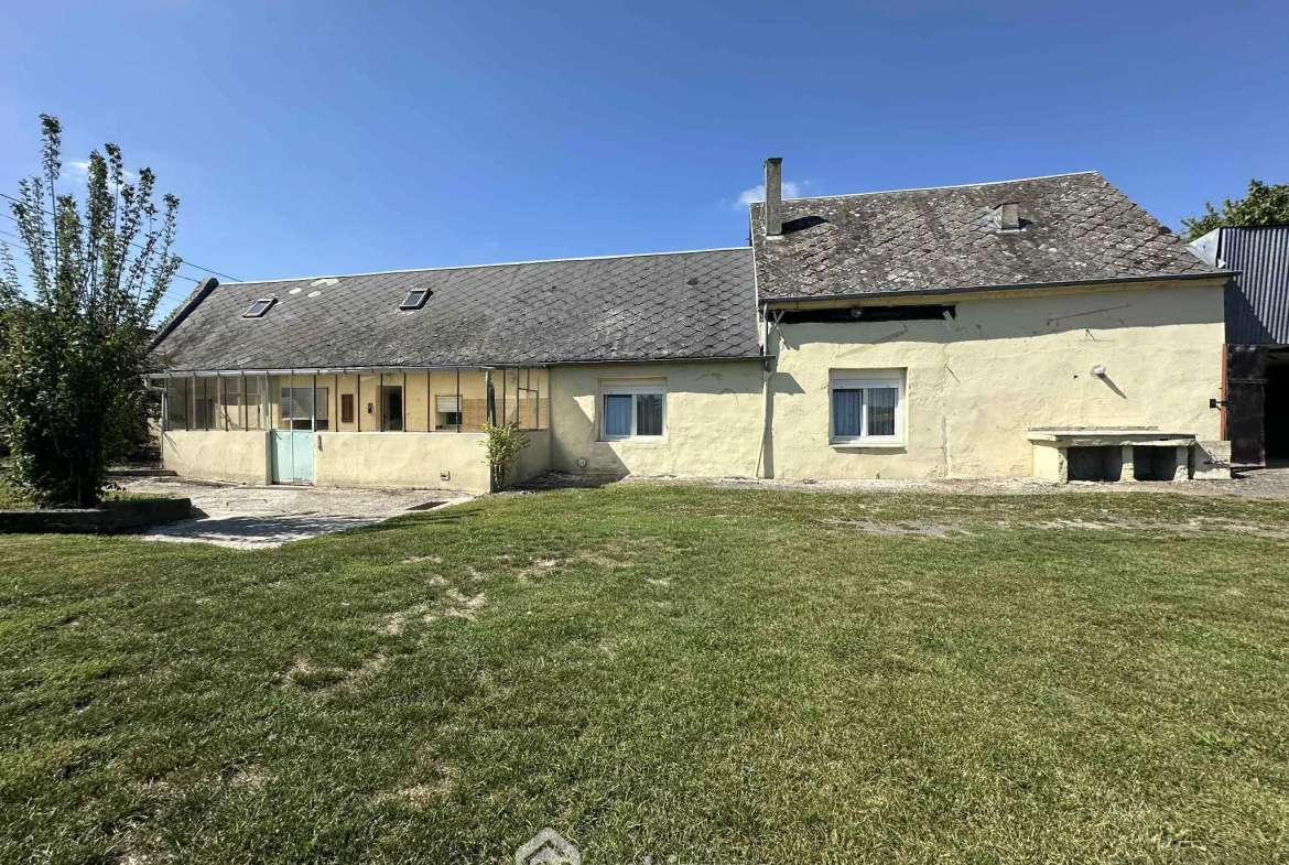 Maison de plain-pied à Athies-sous-Laon avec grand terrain et garage 